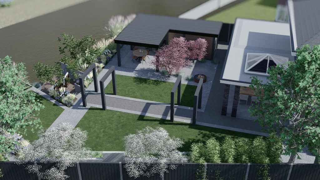 Middelgrote tuin - JH Tuinontwerp en visualisatie